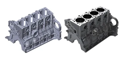 What are the advantages of 5-axis CNC machining for the production of engine blocks